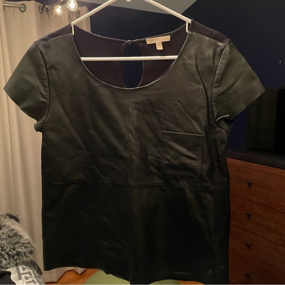 Anthro Bordeaux 100% Sheepskin Shirt - Picture 6 of 10